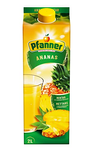 Pfanner Ananas Nektar – Fruchtnektar mit leicht säuerlichem bis süßem Geschmack mit Vitamin C – Mind. 50% Ananassaft (1 x 2 l) von Pfanner