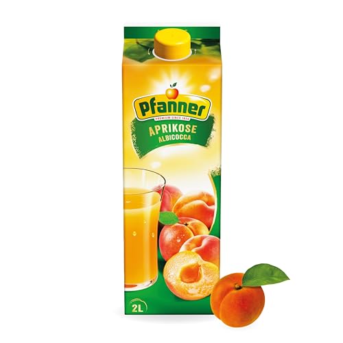 Pfanner Aprikose Nektar (1 x 2 l) – Fruchtgetränk mit mind. 40% Fruchtgehalt – Saftgetränk aus Aprikosen von Pfanner