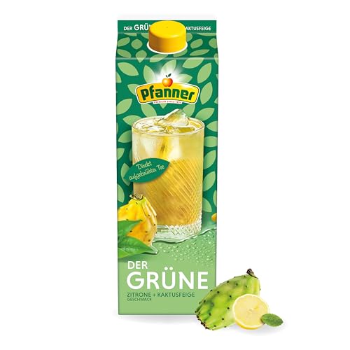 Pfanner Der Grüne Zitrone-Kaktusfeige – Direkt aufgebrüht aus Grünteesorten und mit Zitronen- und Kaktusfeigensaft verfeinert (1 x 2 l) von Pfanner