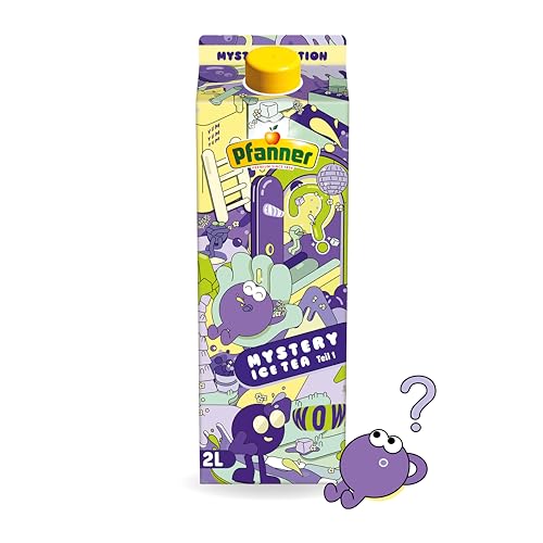 Pfanner Eistee Mystery – 1 x 2 l Ice Tea Limited Edition - direkt aufgebrühter Tee mit geheimer Geschmacksrichtung – Tetra Pak von Pfanner
