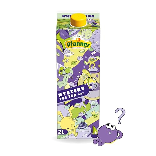 Pfanner Eistee Mystery – 1 x 2 l Ice Tea Limited Edition - direkt aufgebrühter Tee mit geheimer Geschmacksrichtung – Tetra Pak von Pfanner