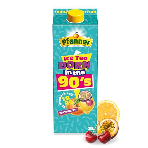 Pfanner Eistee Tutti Frutti (1 x 2 l) – Jubiläumsedition 2L – Ein Klassiker aus den 90er Jahren, der den Eistee-Maßstab setzte – Fruchtig, erfrischend & zeitlos beliebt! von Pfanner