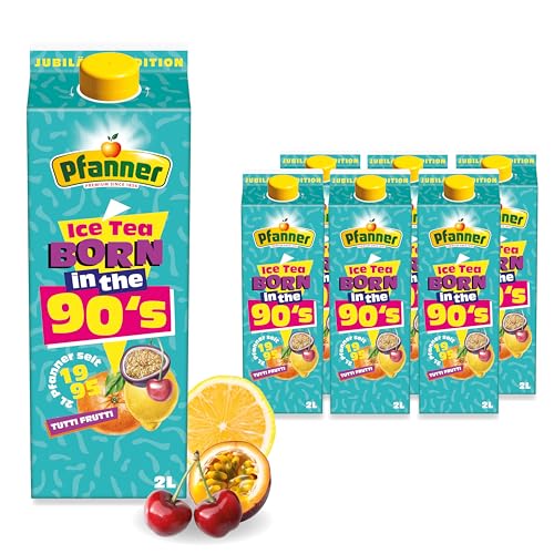 Pfanner Eistee Tutti im Vorratspack (6 x 2 l) – Frutti Jubiläumsedition 2L – Ein Klassiker aus den 90er Jahren, der den Eistee-Maßstab setzte – Fruchtig, erfrischend & zeitlos beliebt! von Pfanner