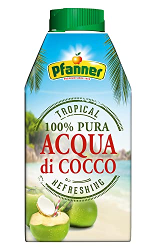 Pfanner Kokoswasser im Vorratspack – Gewonnen aus jungen, noch grünen Kokosnüssen (8 x 500 ml) von PFANNER