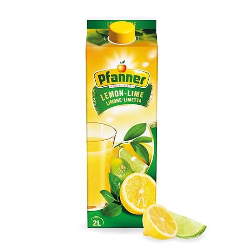 Pfanner Lemon-Lime Fruchtsaft (1 x 2 l) – Mehrfruchtsaft mit 25% Fruchtgehalt – Saft aus Zitronen und Limetten von Pfanner