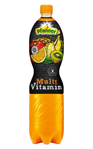 Pfanner Multivitamin Mehrfruchtgetränk – Getränk aus 12 Fruchtsorten mit Vitamin A, C und E – Multi mit 12% Fruchtgehalt (1 x 1,5 l) von Pfanner