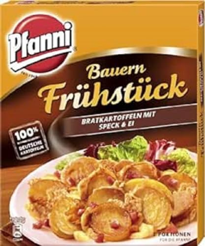 Pfanni Kartoffelfertiggericht Bauern Frühstück Bratkartoffeln mit Speck & Ei 100% deutsche Kartoffeln 10x400 g von Pfanni