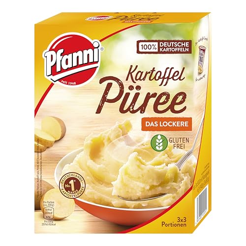 Pfanni Kartoffel Püree Das Lockere für ein leckeres Kartoffelgericht mit 100% deutschen Kartoffeln 3x 3 Portionen von Pfanni