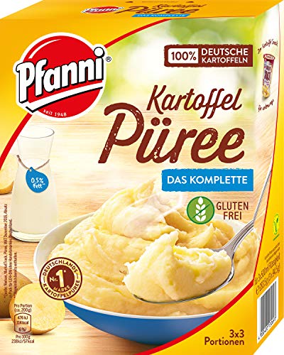 Pfanni Kartoffelpüree mit entrahmter Milch Komplett, 3 x 3 Portionen, 3 x 94.5g von Pfanni