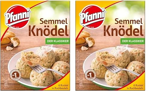 Pfanni Semmel Knödel Der Klassiker für leckere Semmelknödel im praktischen Kochbeutel 7x 200 g (Packung mit 2) von Pfanni