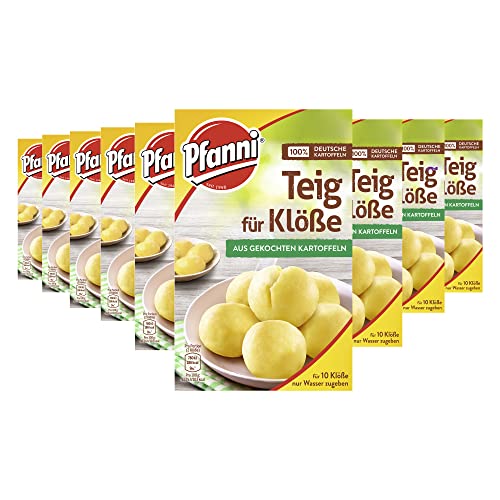 Pfanni Teig für Klöße aus gekochten Kartoffeln für ein leckeres Kartoffelgericht mit 100% deutschen Kartoffeln 9x 275 g von Pfanni