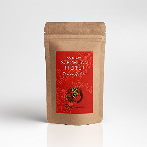 Gold Label Szechuan-Pfeffer aus der Provinz Szechuan Sichuan China außergewöhnlich rotbraun bitzelig - 50 g von Pfefferbraut