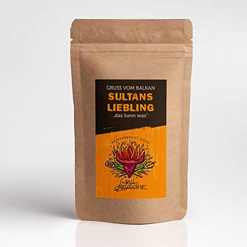 Grillanarchie Sultans Liebling - 150 g - Gruss vom Balkan - für Cevapcici, Köfte, Kebap - Hackfleisch Würzer von Pfefferbraut