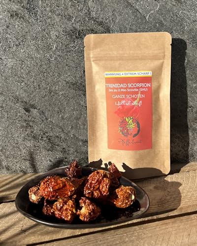 Trinidad Scorpion Chili getrocknet ganze Schote aus Mexico 15g - höllisch scharf von Pfefferbraut