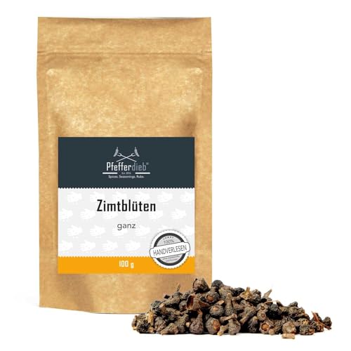 Zimtblüten ganz, Premium Qualität, ganze getrocknete Zimt Blüten handverlesen, 100g - Pfefferdieb® von Pfefferdieb