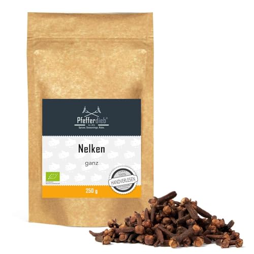 Nelken ganz, Gewürznelken, Premium BIO-Qualität, direkt aus Sri Lanka, kontrolliert 250g - Pfefferdieb® von Pfefferdieb