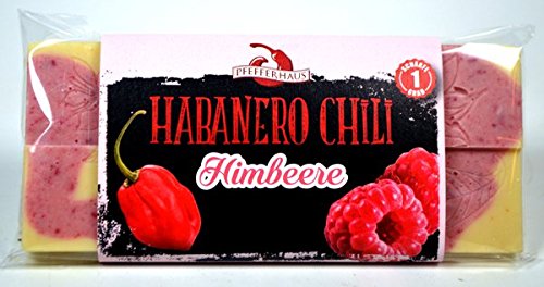 Habanero Chili Himbeere Weiße Schokolade (50g) von Pfefferhaus