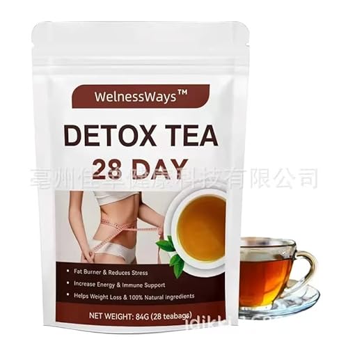 Detox Tee – 28 Tage Kräutertee mit Grüntee & Lotusblatt | Natürliche Stoffwechsel-Unterstützung, Entgiftung & Verdauung von Pflarosa