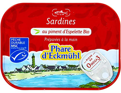 Phare d'Eckmühl Sardinen in Olivenöl mit Piment d'Espelette (135 g) von PHARE D'ECKMUHL