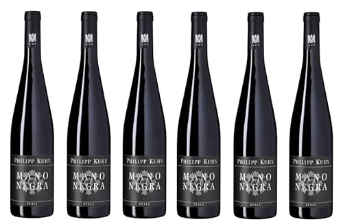 6x 0,75l - 2022er - Philipp Kuhn - Mano Negra - Rotwein-Cuvée - VDP.Gutswein - Qualitätswein Pfalz - Deutschland - Rotwein trocken von Philipp Kuhn