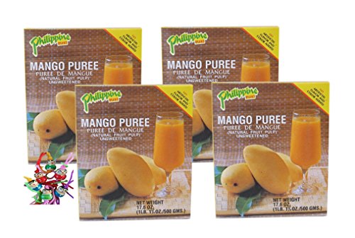 [ 4x 500g ] Philippine BRAND MangoPüree / Mango - Fruchtmark ungesüßt MANGO PUREE von Philippine Brand