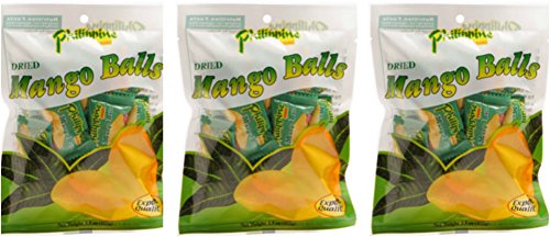 Philippine Getrocknete Mango-Bälle, 3 Stück, je 100 g von Philippine Brand