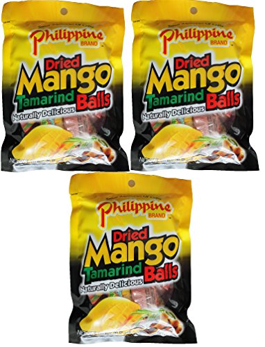 Mango Tamarind Balls - Mango & Tamarinde Kügelchen, 3er Pack (3 x 100 g) von Philippine Brand