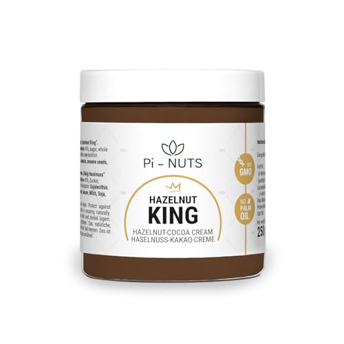 Pi-nuts Haselnusscreme mit Kakao bis zu 45% Haselnuss - Nussbutter Brotaufstrich Süß - Süßigkeiten - Haselnusspaste für Eis, zum Backen, als Aufstrich - Cremige Haselnussmus- 250g Pi-nuts Haselnusscreme mit Kakao bis zu 45% Haselnuss - Nussbutter Brotaufstrich Süß - Süßigkeiten - Haselnusspaste für Eis, zum Backen, als Aufstrich - Cremige Haselnussmus- 250g von Pi-NUTS