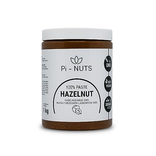Pi-nuts Haselnussmus 100% - ohne Zusatzstoffe, Konservierungsmittel - Haselnusscreme aus gerösteten und geschälten Haselnüssen - Zum Backen, Desserts und Frühstück - 1 kg Pi-nuts Haselnussmus 100% - ohne Zusatzstoffe, Konservierungsmittel - Haselnusscreme aus gerösteten und geschälten Haselnüssen - Zum Backen, Desserts und Frühstück - 1 kg von Pi-NUTS