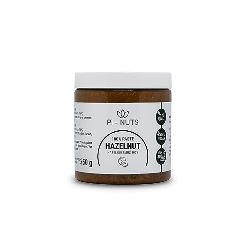 Pi-nuts Haselnussmus 100% - ohne Zusatzstoffe, Konservierungsmittel - Haselnusscreme aus gerösteten und geschälten Haselnüssen - Zum Backen, Desserts und Frühstück - 250 g Pi-nuts Haselnussmus 100% - ohne Zusatzstoffe, Konservierungsmittel - Haselnusscreme aus gerösteten und geschälten Haselnüssen - Zum Backen, Desserts und Frühstück - 250 g von Pi-NUTS