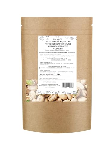 Pi-nuts Pistazien geröstet und gesalzen 1 kg. Pistazienkerne mit Schale, ganze Pistaziennüsse,100% Naturbelassen ohne Zusätze. Pi-nuts Pistazien geröstet und gesalzen 1 kg. Pistazienkerne mit Schale, ganze Pistaziennüsse,100% Naturbelassen ohne Zusätze. von Pi-NUTS