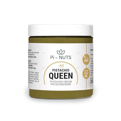 Pi-nuts Pistaziencreme bis zu 54,5% Pistazien - Brotaufstrich Süß - Pistazienmus - Pistazienpaste für Eis, zum Backen, als Aufstrich - Crema di Pistacchio ohne Palmöl - 250g Pi-nuts Pistaziencreme bis zu 54,5% Pistazien - Brotaufstrich Süß - Pistazienmus - Pistazienpaste für Eis, zum Backen, als Aufstrich - Crema di Pistacchio ohne Palmöl - 250g von Pi-NUTS