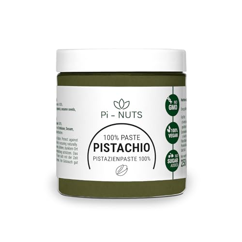 Pi-nuts Pistazienpaste 100% ohne Zusatzstoffe - Pistaziencreme - Pistazienmus aus geschälten Pistazienkernen - Zum Backen und Desserts - 250 g Pi-nuts Pistazienpaste 100% ohne Zusatzstoffe - Pistaziencreme - Pistazienmus aus geschälten Pistazienkernen - Zum Backen und Desserts - 250 g von Pi-NUTS