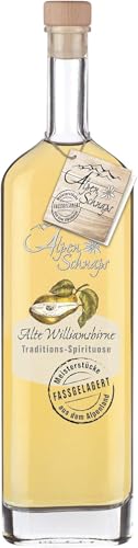 Alpenschnaps |Fasslagerung | 1 x 500ml | Williamsbirne | pures Alpenglück im Glas von Alpenschnaps