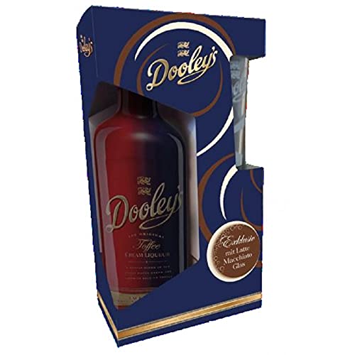 Dooley's | Premium Cremelikör | Toffee Cream Liqueur Sahne | 1 x 700ml | Geschenkset mit Glas von PiHaMi