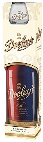 Dooley's | Premium Cremelikör | Toffee Cream Liqueur Sahne | 1 x 700ml | Geschenkset mit Tipper Glas von PiHaMi