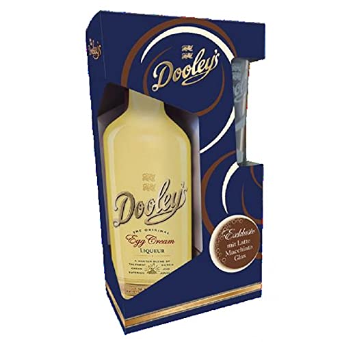 Dooley's | Premium Eierlikör | Egg Cream Liqueur Sahne | 1 x 700ml | Geschenkset mit Glas von PiHaMi