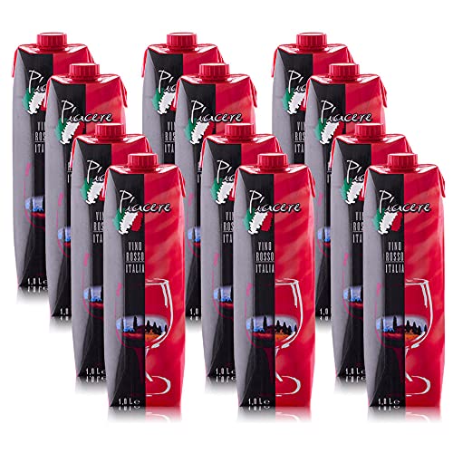 Piacere Vino Rosso Italia, Rotwein, trocken, (12x 1,0 l) von Piacere