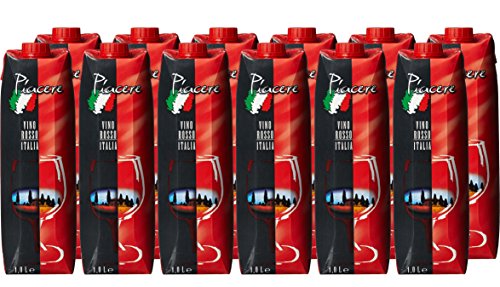 Piacere Vino da Tavola Rosso, 12er Pack (12 x 1 l) von Liakai