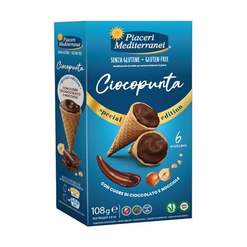 Piaceri Mediterranei Ciocopunta Coni di Cioccolato Senza Glutine, 108g von Piaceri Mediterranei