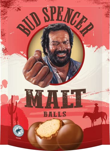 Piasten Bud Spencer Malt Balls 120g im Mehrpack – Cremige Malzfüllung umhüllt von knackiger Milchschokolade (13 x 120g) von Piasten