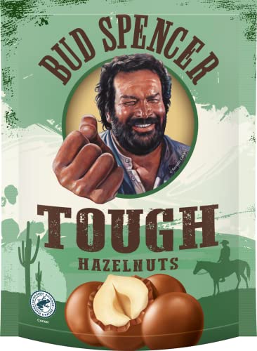 Piasten Bud Spencer Tough Hazelnuts 130g – Knackige Haselnüsse umhüllt von zarter Milchschokolade (1 x 130g) von Piasten