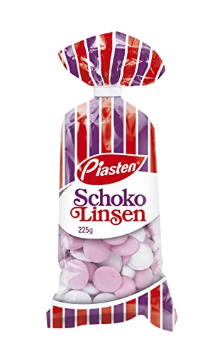 Piasten Schokolinsen im 9er Pack – Schokolade-Dragees mit 53 % Schokolade und Zuckerüberzug – 9 x 225g von Piasten