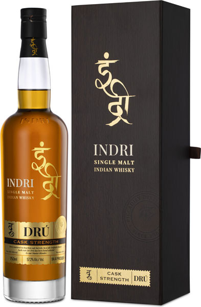 Indri Drú Single Malt Indian Whisky 57,2% vol. 0,7 l von Piccadily Agro Industries