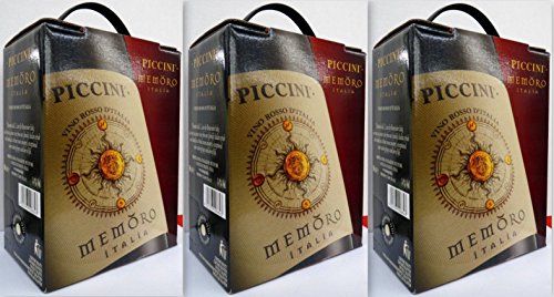 3 x PICCINI MEMORO ROSSO ITALIEN Bag in Box 3L Incl. Goodie von Flensburger Handel von Piccini
