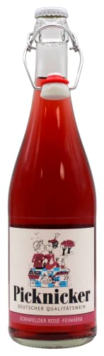 Picknicker Dornfelder Rosè deutscher Qualitätswein feinherb 11% vol., 6er Pack (6 x 0.75 l) von Picknicker