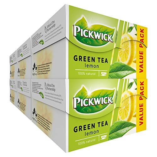 Pickwick Green Tea Lemon met Groene Thee en Citroen (240 Theezakjes, 100% Natuurlijk), 6 x 40 Zakjes von Pickwick