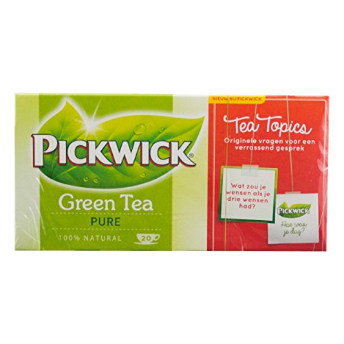 Pickwick Green Tea Pure, Natürlicher Grüner Tee, Pur, 20 Teebeutel zu je 1.5 g von Pickwick