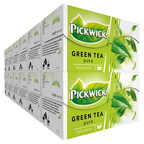 Pickwick Green Tea Pure Pure Groene Thee (240 Theezakjes, 100% Natuurlijk), 12 x 20 Zakjes von Pickwick