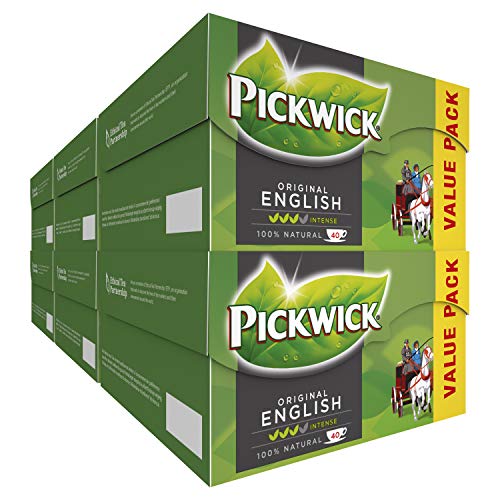 Pickwick Original englischer Tee Schwarzer Tee, 6 x 40 Teebeutel von Pickwick